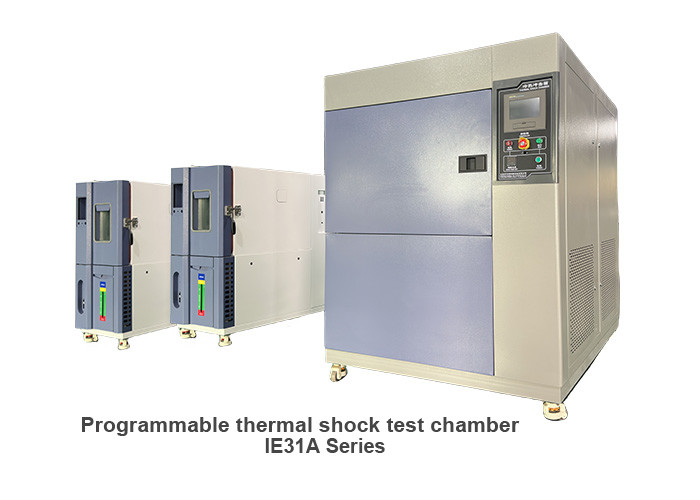 Zwei Schlitze Programmierbare thermische Stoßkammer Hohe Niedrige Temperatur Prüfkammer IE31A80L AC380V 50Hz 18KW