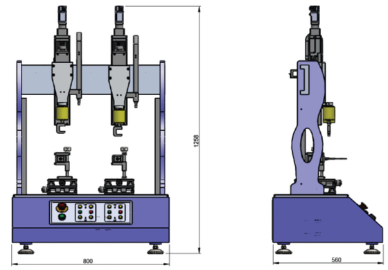 1258*800*560mm Zwei-Stationen-Swing-Schaukelkraft-Tester für präzise 150mm maximale Testfahrt