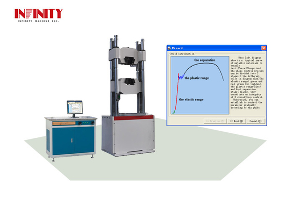 200 kn Computerbildschirm Hydraulische UTM mit maximaler Bewegungsgeschwindigkeit von 60 mm/min