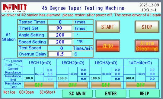 2Slots Draht ziehen Tester Teststation und verbinden mit der Referenzlinie