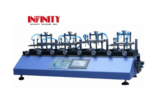 Pneumatische Schlüssellebensdauerprüfmaschine 4 Stationen Knopf Haltbarkeit Tastendruck Tester Luftzylinder Schlag Pneumatisch IEC60068-2-68