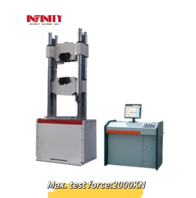 Einfache Bedienung 2000KN Mikro-Elektro-Hydraulik-Servo-Trägungskompressionsprüfmaschine
