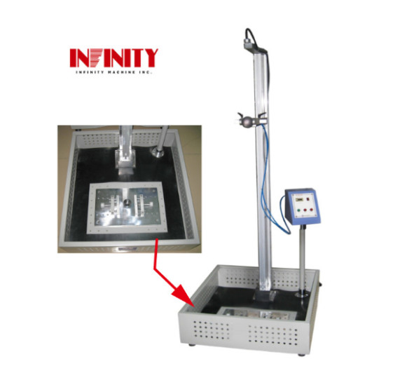1000 mm Höhen- und Fallprüfmaschine mit Touch-Panel-Einstellung und Anzeige 2 kgf Testlast- und Fallgewichtsprüfung