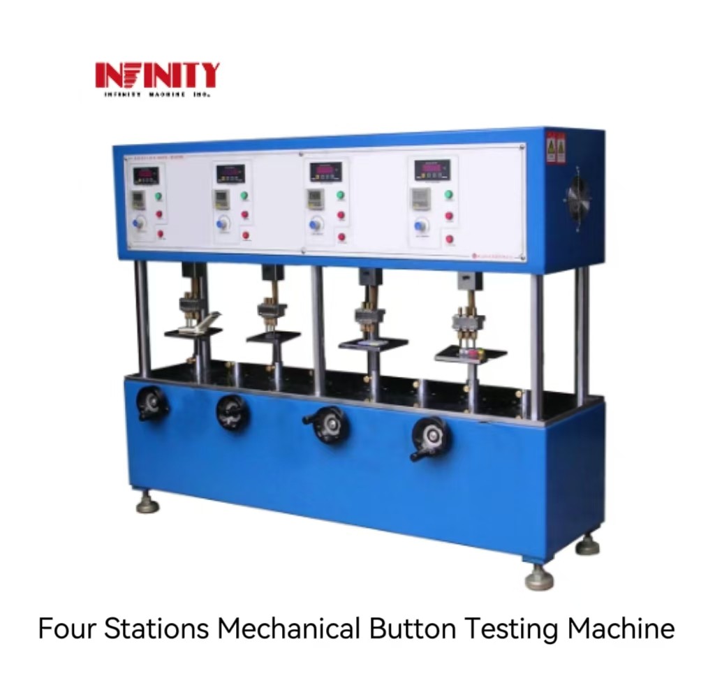 Vier Stationen mechanische Tasten-Testmaschine für Langzeit-Klick-Lebensdauer-Test