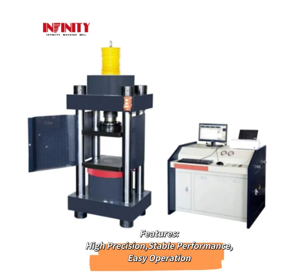 Maximalbelastung 3000KN Vierkolonnenmikro-elektro-hydraulische Servo-Kompressionsprüfmaschine