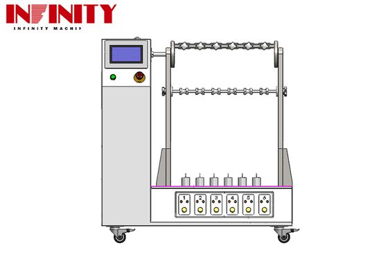 Kabel-Flex-Tester Drahtmüdigkeitstester mit verstellbarem Biegewinkel 1~180° entspricht den Normen der IEC 60884-1 und 6 Sätze Jig mit verstellbarer Last
